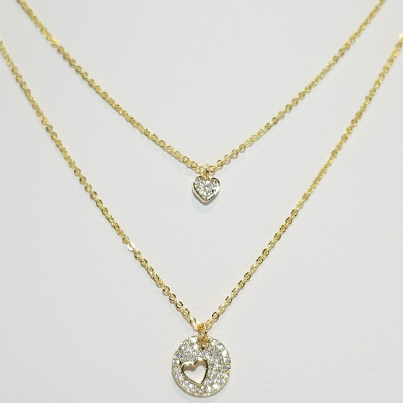 💖 New in Gift Box 🎁 Double Hearts Layered - Picture 2 of 10